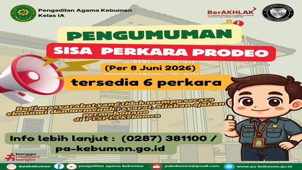 Sisa Kuota Prodeo Per 8 Juni 2026