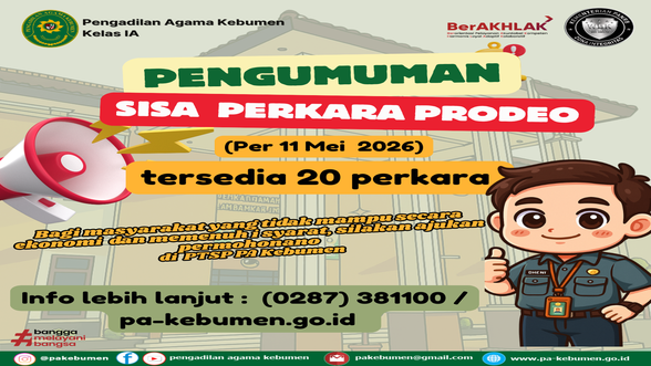 Sisa Kuota Prodeo Per 11 Mei 2026